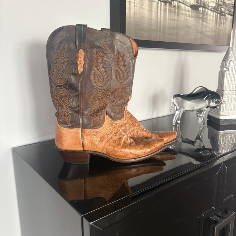 Lucchese Ostrich 1883 womens Cowboy Boots, size 10 worn once